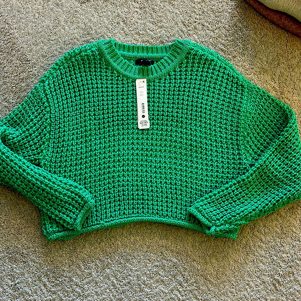 NWT Kelly Green Aqua sweater